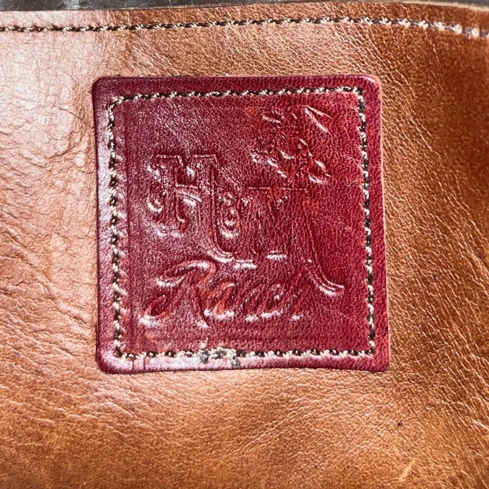 Handcrafted Leather Western Bag with Wool Inlay - Picture 8 of 10